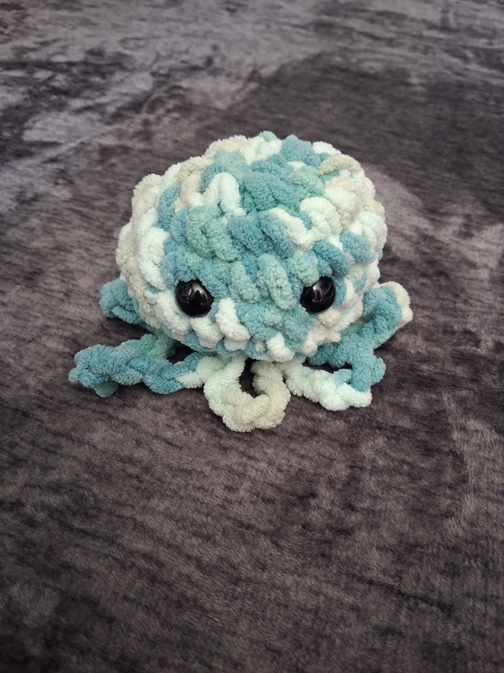Handmade Crochet Plush Octopus Stuffed Animal Toy, Decor Teal/Aqua